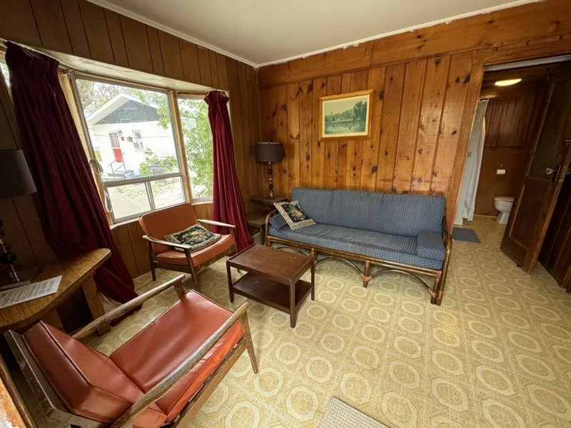 A simple, lived-in cabin kitchen